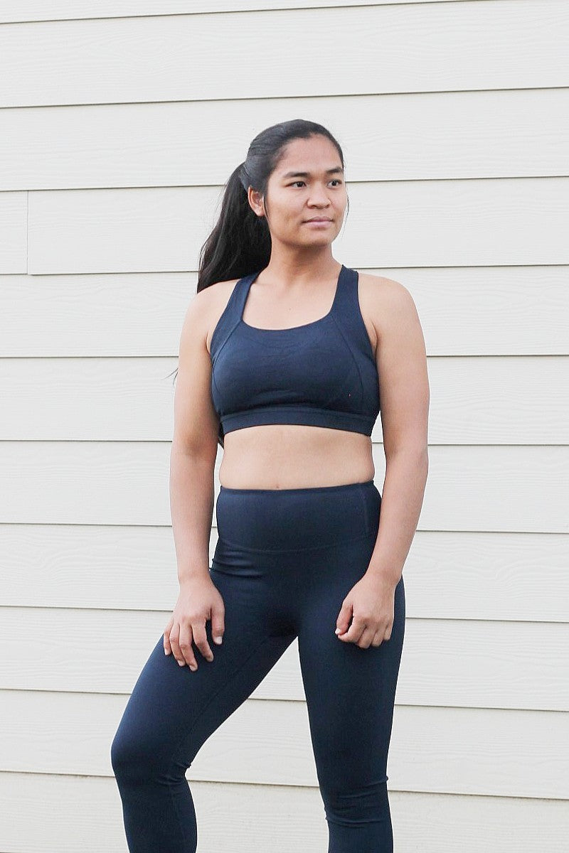 navy blue workout bras for women